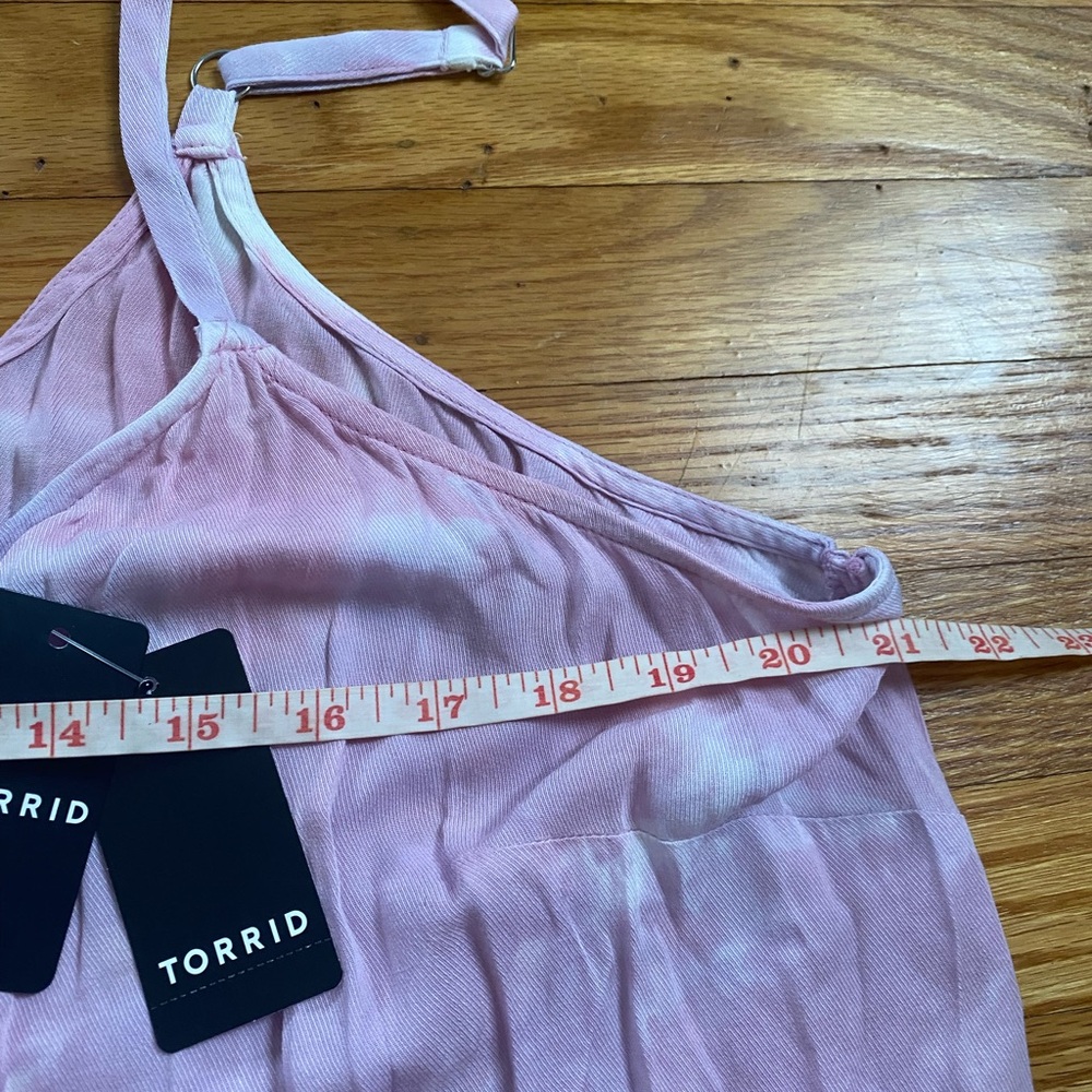 Torrid Pink and White tie dye Camisole tank top women’s sz 1x bew - Picture 4 of 11